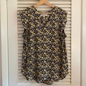LOFT floral blouse